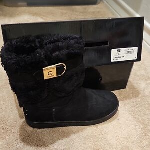 G by Guess Black Winter Boots with Modern Design